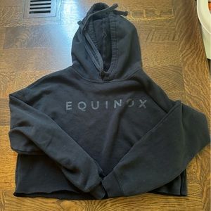 Black equinox cropped hoodie, perfect condition, very comfortable